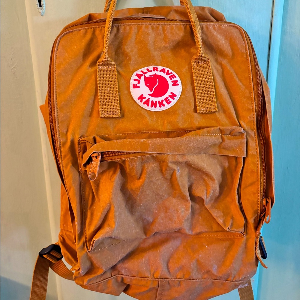 Mustard Yellow Fjallraven Kanken Backpack